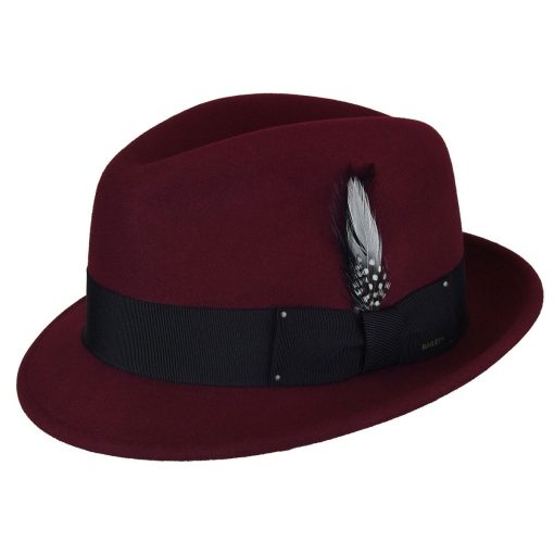 כובע פדורה מגבית בורדו