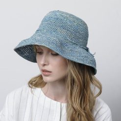 כובע קש ראפייה טבעי לנשים