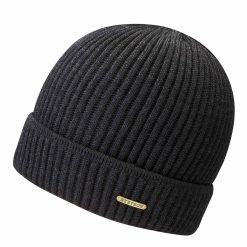 כובע גרב צמר מרינו איטלקי שחור STETSON