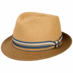 כובע קש צר שוליים טרילבי סטטסון לגברים ונשים STETSON
