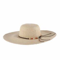 כובע רחב שוליים לנשים עם חוט צבעןני