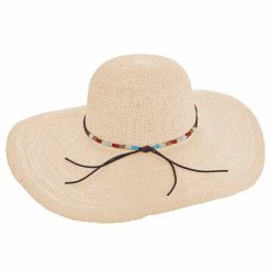 כובע קש לנשים לקיץ עם שרוך