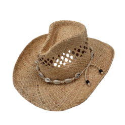 WES רפיה קאובוי טבעי עם עיטור
